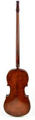 Lot 1009 - An unusual violin with long fretted...