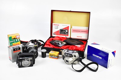 Lot 756 - PENTAX; a boxed 75 year ESPIO 115 camera,...