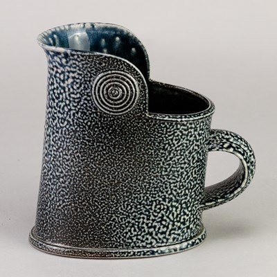 Lot 791 - WALTER KEELER (born 1942); a salt glazed jug,...