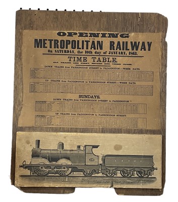 Lot 310 - A railway timetable for the opening of the...