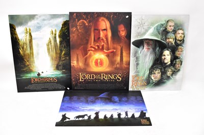 Lot 310 - LORD OF THE RINGS; nine wooden backed posters...