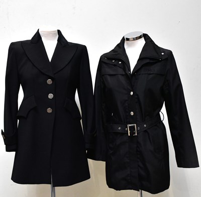 Lot 909 - CHRISTIAN LACROIX BAZAR; a black 100% wool...