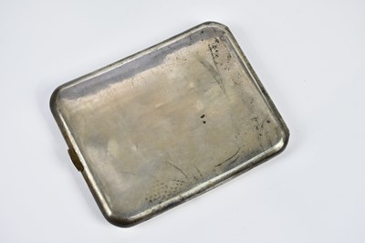 Lot 2242 - An Eastern white metal and niello cigarette...