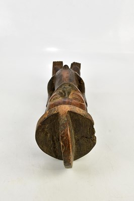 Lot 1328 - A Nkisi carved wooden Congo spirit figure,...