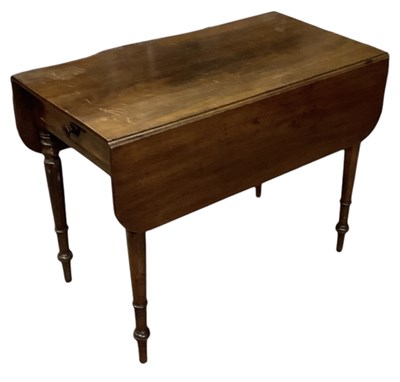 Lot 67 - A 19th century mahogany drop-leaf table with...