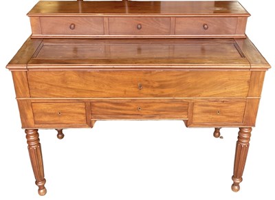 Lot 14 - A 19th century mahogany writing desk, with...
