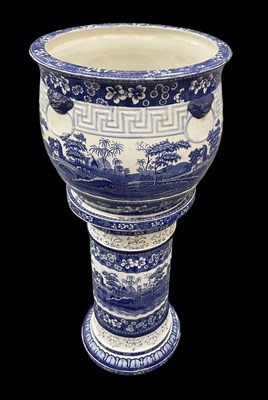 Lot 523 - COPELAND SPODE; a 19th century blue and white...