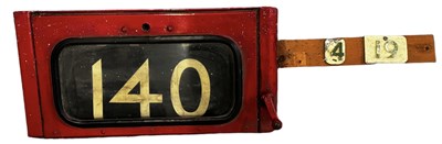 Lot 313 - A vintage railway number box with front handle...