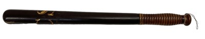 Lot 315 - A truncheon inscribed 'CS', stamped 'Parker of...