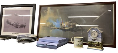 Lot 329 - A group of RAF related items including a wall...