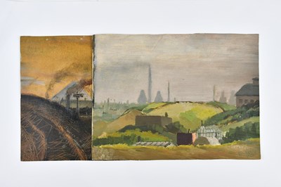 Lot 321 - JACK SIMCOCK (1929-2012); oil sketch, 'Burslem,...