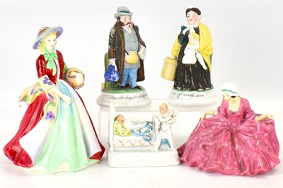 Lot 260 - Five porcelain figures comprising Paragon...