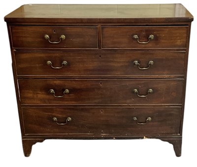 Lot 51 - A 19th century mahogany chest of two short...