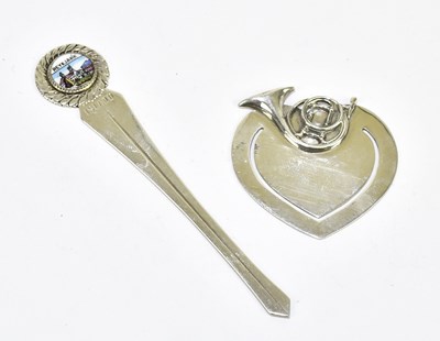 Lot 2528 - A sterling silver bookmark modelled as a...