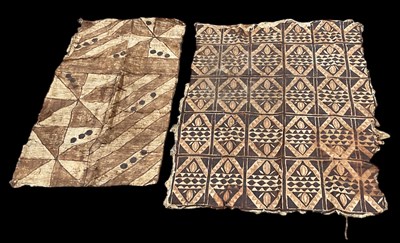 Lot 1216 - Two large Tapa cloths from Tonga, largest...