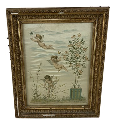 Lot 222 - UNATTRIBUTED; 19th century watercolour on silk,...