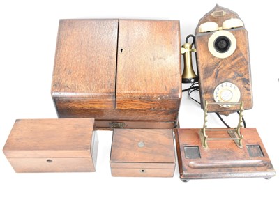 Lot 317 - A reproduction wall mounted telephone...