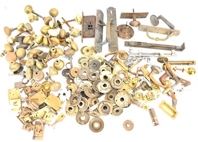 Lot 391 - A quantity of door fittings, handles and...