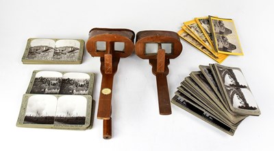 Lot 164 - Two vintage wooden slide viewers, one stamped '...