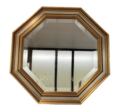 Lot 72 - A modern octagonal gilt framed wall mirror,...