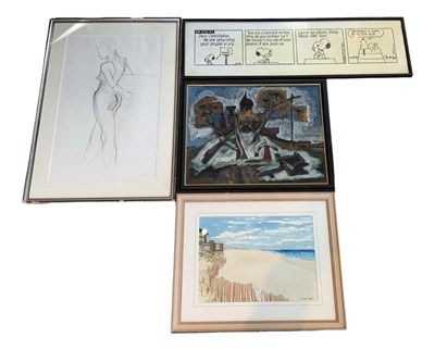 Lot 208 - A group of four decorative prints and pictures...