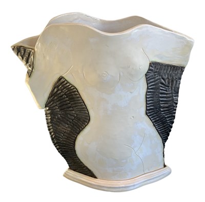 Lot 574 - SANDRA BARNETT; a studio pottery type vase...