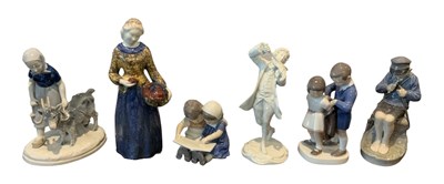 Lot 575 - ROYAL COPENHAGEN; a porcelain figure of a...