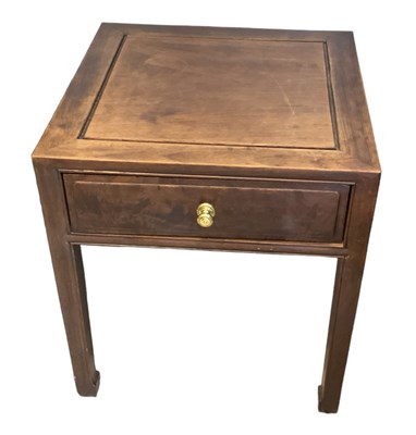 Lot 45 - A modern Chinese hardwood single drawer side...