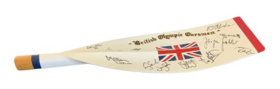 Lot 312 - An oar section signed by the British Olympic...