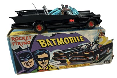 Lot 485 - CORGI; a boxed 267 Batmobile with Batman and...