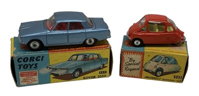 Lot 499 - CORGI; a vintage boxed 233 Economy Car and a...