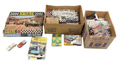 Lot 481 - A large quantity of Scalextric track, motors,...