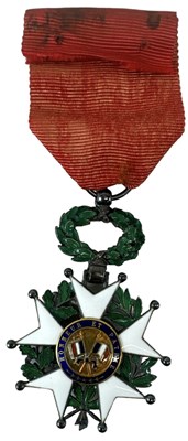 Lot 365 - A French Legion of Honour white and green...