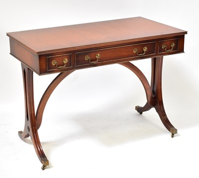 Lot 61 - A Georgian-style mahogany side table with...