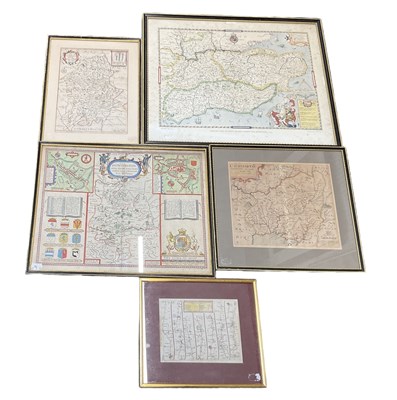 Lot 271 - A group of five 19th century and later maps...