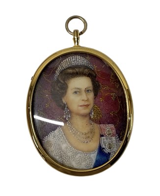 Lot 216 - VIVIENNE TATE; a small portrait miniature of...