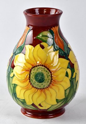 Lot 145 - MOORCROFT; a baluster vase in the 'Inca'...