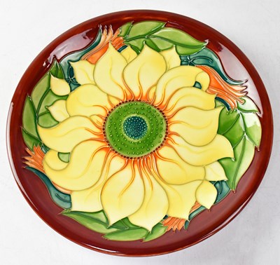 Lot 178 - MOORCROFT; a plate in the 'Inca' design,...