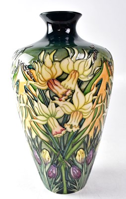 Lot 161 - MOORCROFT; a trial vase in the 'Ode to Spring'...