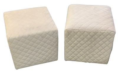 Lot 75 - A pair of modern contemporary grey upholstered...