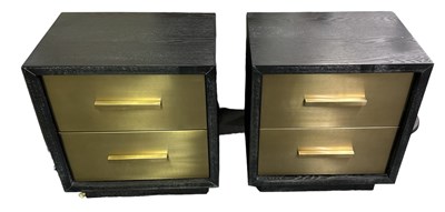 Lot 41 - A pair of modern two drawer bedside tables,...