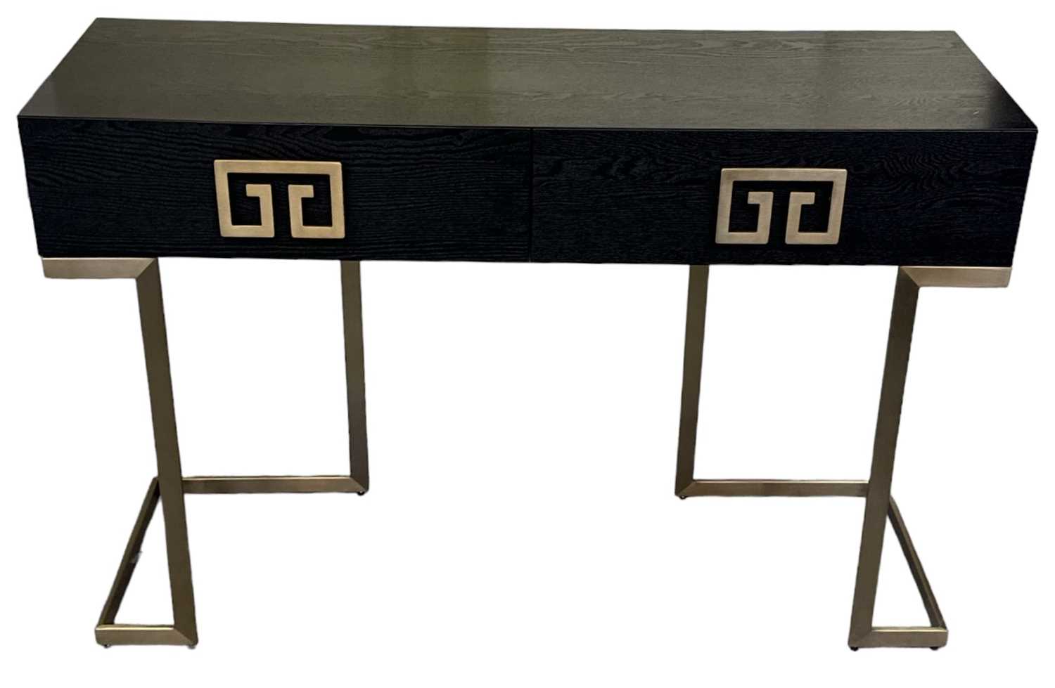 Lot 29 - A stylish modern two drawer side/console table,...