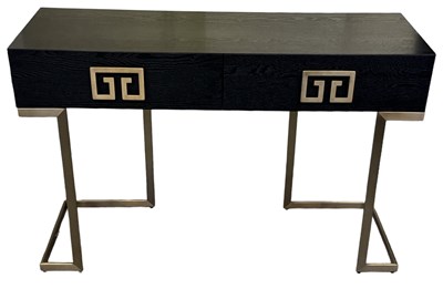 Lot 29 - A stylish modern two drawer side/console table,...