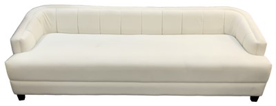 Lot 43 - A modern white upholstered sofa, width 245cm.