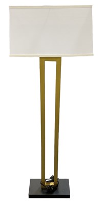 Lot 113 - A modern contemporary gilt metal standard lamp...