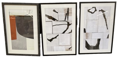 Lot 226 - A pair of modern abstract black and white...