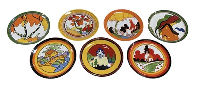 Lot 576 - WEDGWOOD; a collection of seven Clarice Cliff...