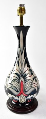 Lot 117 - MOORCROFT; a lamp in the 'Snakeshead' design,...