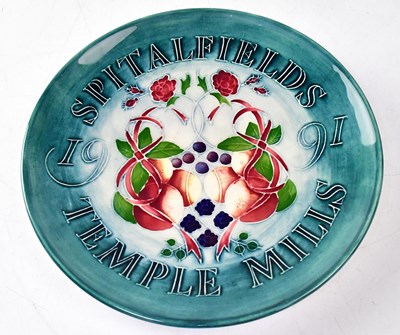 Lot 175 - MOORCROFT; a commemorative plate inscribed...