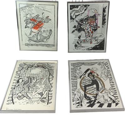 Lot 213 - H MATTHEWS; set of four hand signed limited...